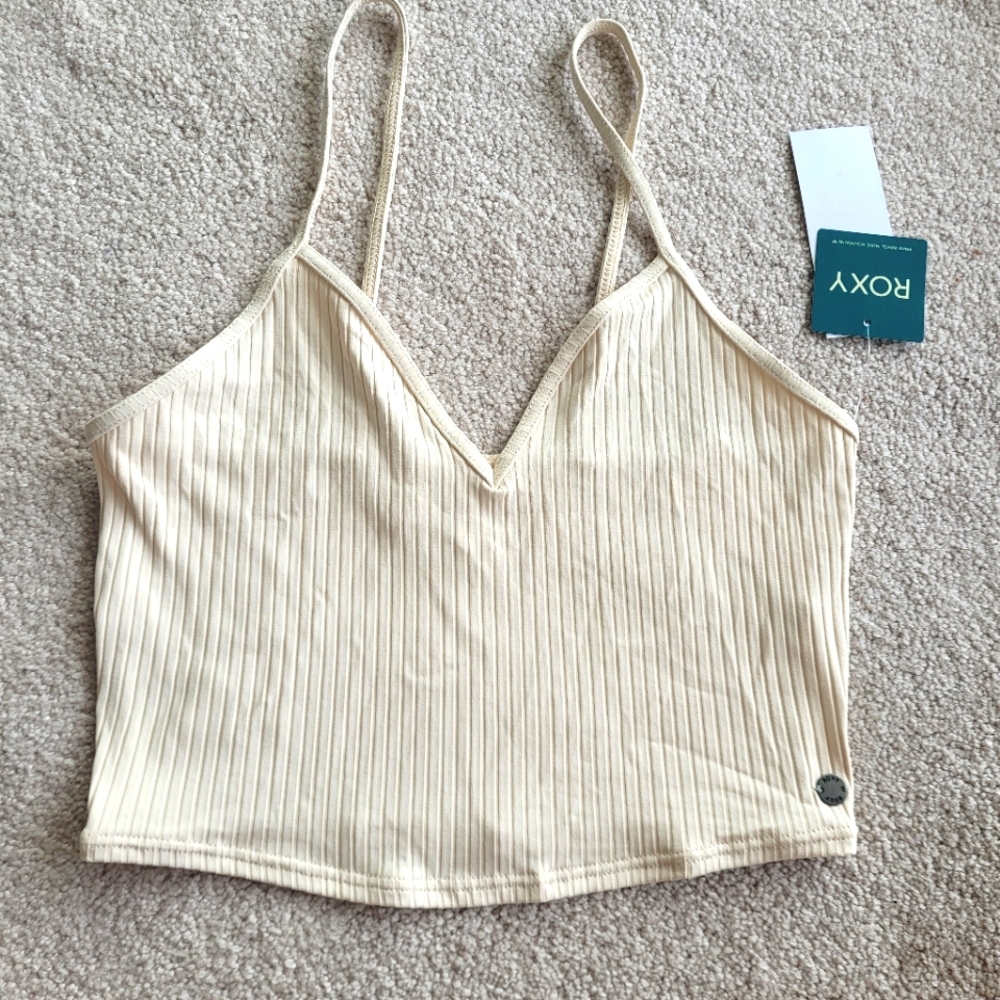 NWT - Roxy Brami tapioca crop tank top